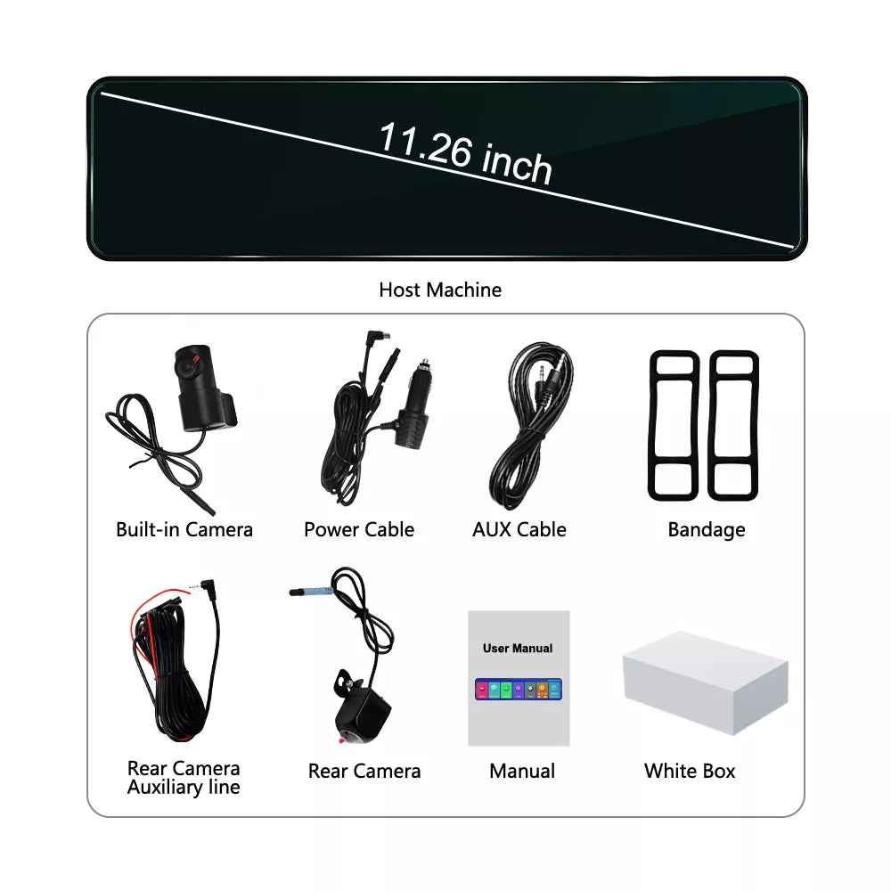 P112 Sistema Completo: Dash Cam 3 Vie 4K/2K con GPS, CarPlay/AA e Autoradio Portatile