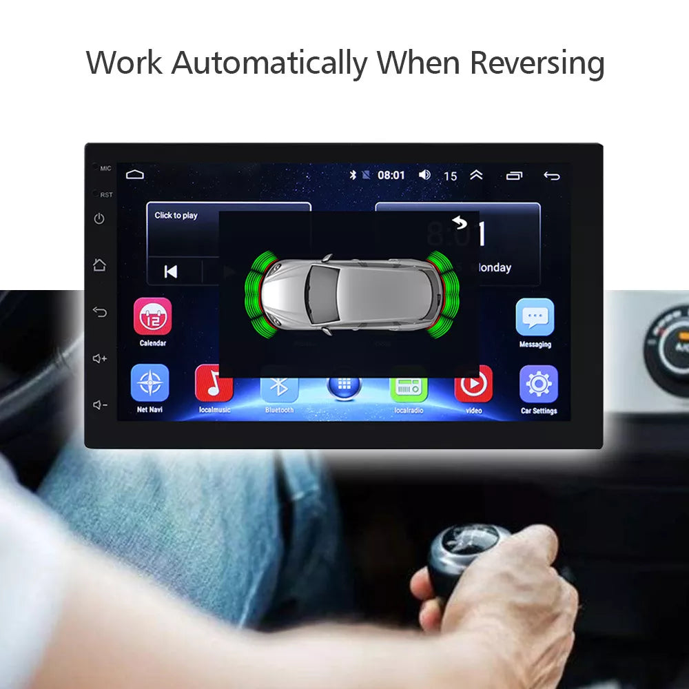 Sistema radar posteriore Android R801 con 8 sensori
