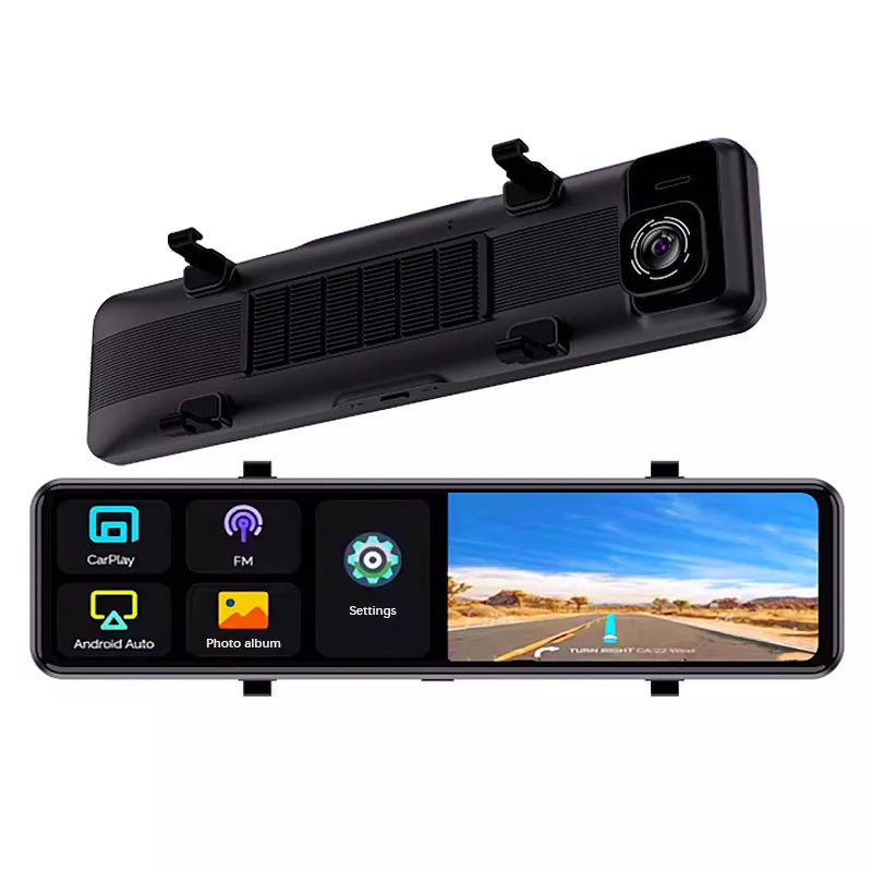 Aoocci Specchietto Retrovisore con Dash Cam integrata e CarPlay Wireless