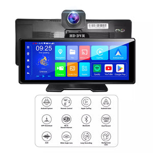 Dash cam doppia Aoocci P100: registrazione 4K anteriore e 1080P posteriore, angolo 140°, GPS, CarPlay e Android Auto - Il massimo della sicurezza