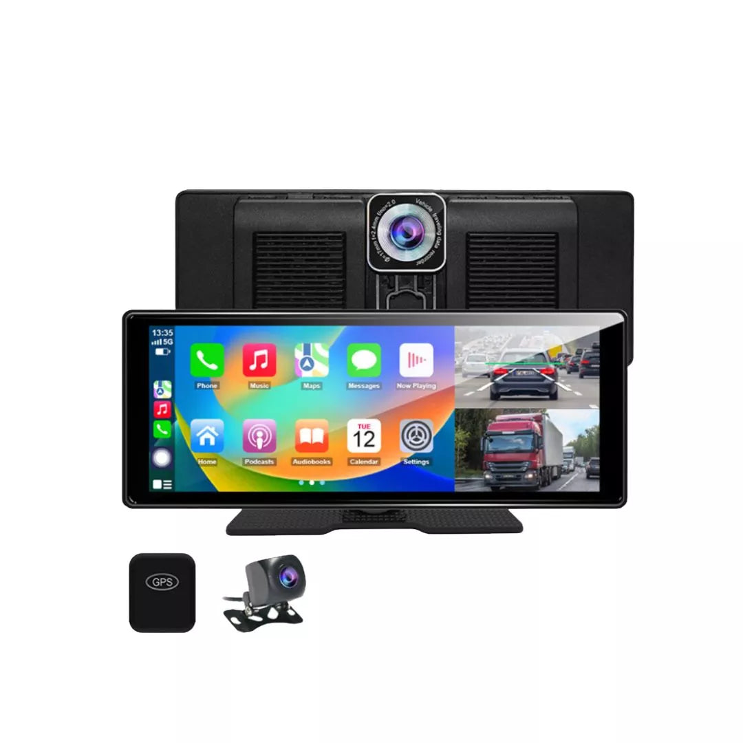 Aoocci P107 Autoradio 2K - Schermo touch 10.26", doppia telecamera 2K, navigazione GPS, ADAS e CarPlay/Android Auto wireless
