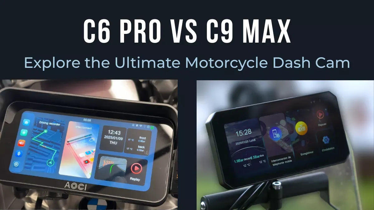 Aoocci C6 Pro vs C9 Max: Confronto tra le Dash Cam per Moto