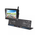 Aoocci M503 Telecamera di Retromarcia per Targa - Alimentazione solare, display 5" IPS 720P, angolo 170° e visione notturna, compatibile con targhe europee