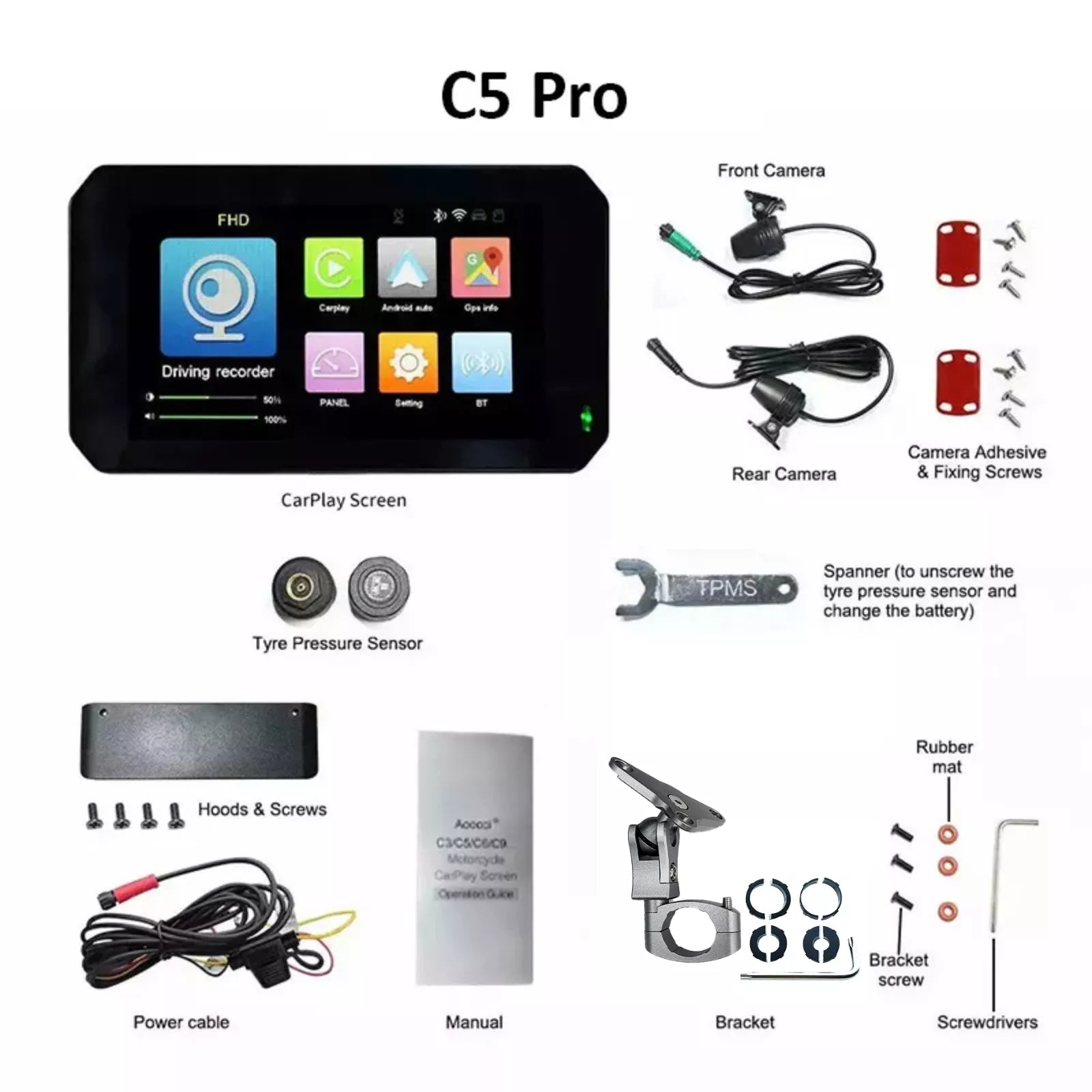 migliore-fotocamera-per-moto-c5-pro-pacchetto