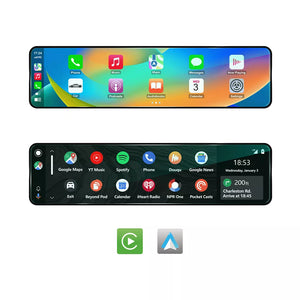 Aoocci P112 Dash Cam 3 Canali - Registratore 4K/2K con GPS integrato, CarPlay e Android Auto portatile